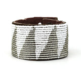 Bracelet Beads Tri Argent Blanc - Tanzanie