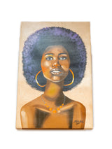 Peinture Sénégalais - portrait de femme - sur Canevas