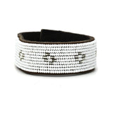 Bracelet Beads Diamant Argent Blanc - Tanzanie