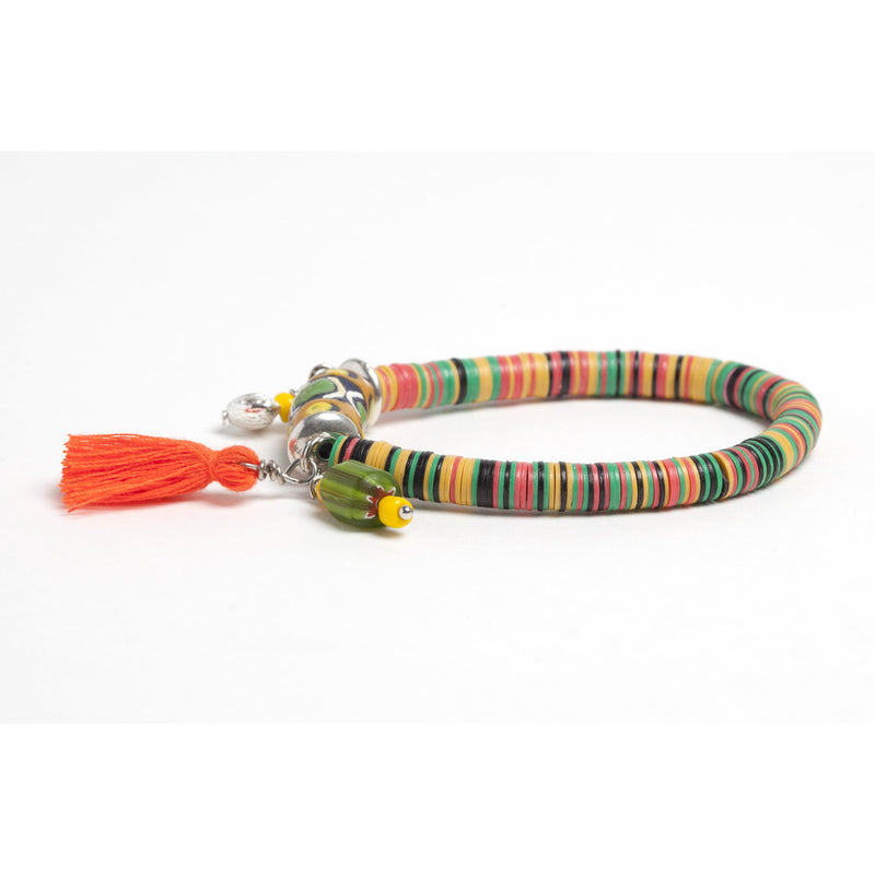 Bracelet Rondelles Plastique Recyclées - Ghana