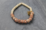 Bracelet Beads Pierre Lave Billes d'Argile Mali - Assemblé au Québec