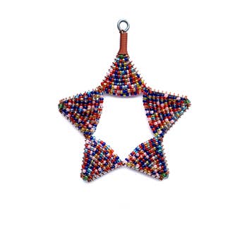 Deco - Étoile en Beads de Verre  - Uganda
