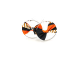 Boucle d'Oreille Nœud Papillon en Wax - Tissu Africain
